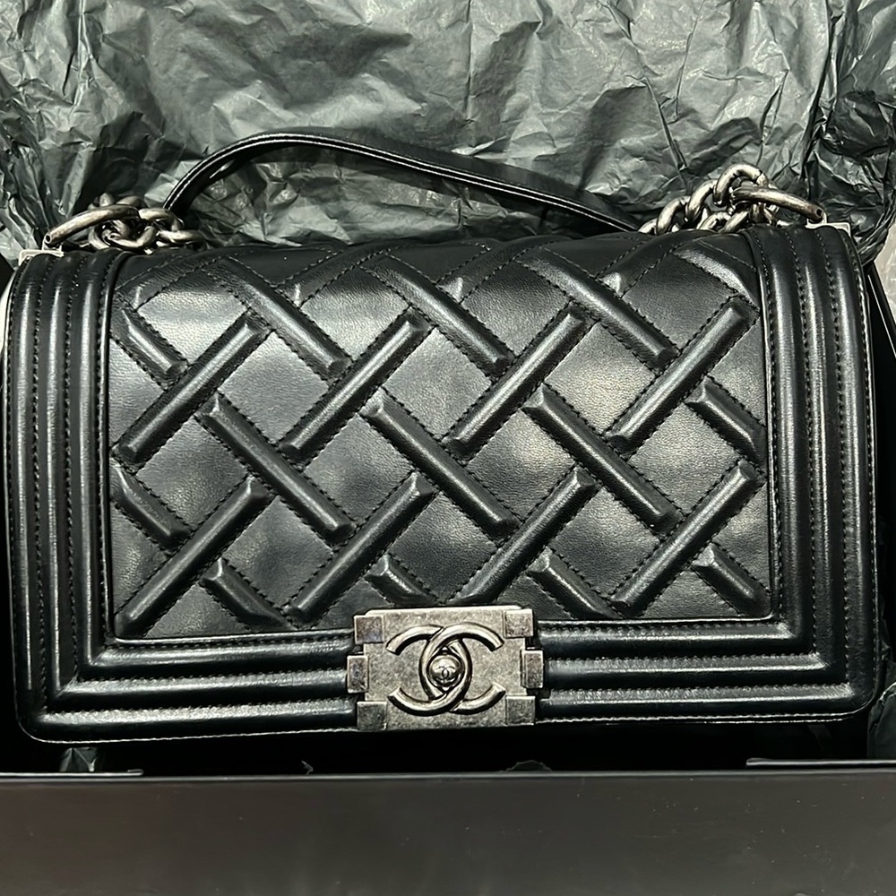 Rare Black Chanel boy!